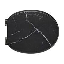 Abattant WC fibre de bois MDF Woody décor marbre noir - WIRQUIN