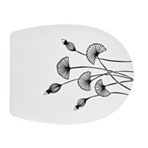Abattant WC thermoplastique Marbella décor fleurs - WIRQUIN