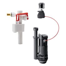 Ensemble complet mécanisme de WC à câble double chasse 3/6L - WIRQUIN