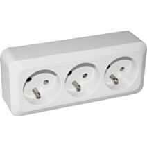 Bloc multiprise à câbler Celesta blanc 3 prises 2 pôles + terre