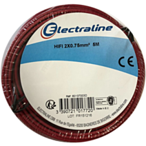 Cour.Film HIFI 2X0.75mm² N/Rouge 5M