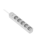 Bloc multiprise Prima 5 prises 3m blanc gris - ELECTRALINE