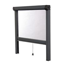 Moustiquaire enroulable fibre de verre H160xL100cm gris aluminium - MOUSTIKIT
