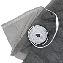 Moustiquaire tulle auto-agrippante 150x130cm gris - MOUSTIKIT