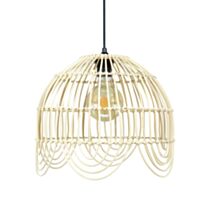 Suspension Palmite en rotin naturel Ø 35 x H. 32 cm - C-CREATION