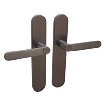 2 poignées de porte Meudon-k sans trou aluminium canon de fusil