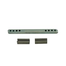 Carré percé acier M6x110mm + 2 fourreaux - LINEA BERTOMANI