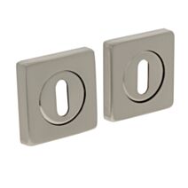 Rosace clé carrée nickel mat x2 - LINEA BERTOMANI