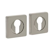 Rosace cylindre carrée nickel mat x2 - LINEA BERTOMANI