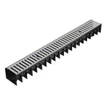 Caniveau polypropylène 100x12x9,2cm + grille acier galvanisé - FITT