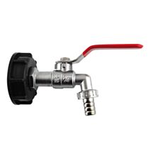Robinet pour cuve IBC en laiton chromé 20x27
