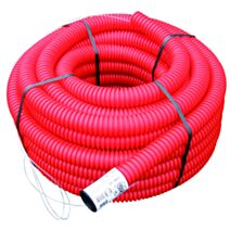 Gaine TPC PE ∅40mm couronne 25m Rouge - INTERPLAST