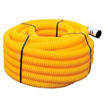 Gaine TPC jaune Ø40mm couronne 15m