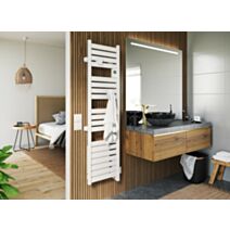 Radiateur sèche-serviettes 1500W Kelud Slim blanc - SAUTER