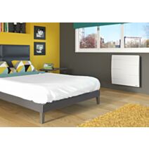 Radiateur inertie fonte + rayonnant Malao 1000W Horizontal blanc - SAUTER