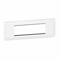 Plaque avec Support Mosaic 6 Modules Montage Horizontal Blanc