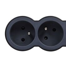Multiprise 5 prises 2P+T Cordon 1,5m 3G 1mm² Noir