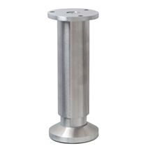 Pied de meuble métal brossé H.150/165 Ø58mm - BAR PLUS