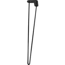 Pied de table métal filaire noir h.71cm Ø1cm - BAR PLUS