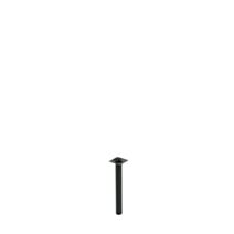 Pied metallique cylindrique sans verin noir H.250 ∅30 - BAR PLUS