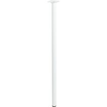 Pied cylindrique métal blanc H.700 Ø30 mm - EVOLUDIS