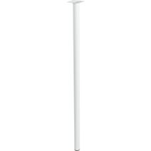 Pied métallique cylindrique blanc h80 d30 - BAR PLUS