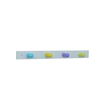 Portemanteau 4 patères à fixer Rumba Bois Multicolore