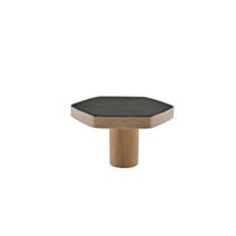 Patère Hexagonale bois 1 tête noir - BAR PLUS