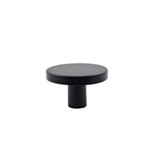 Patère Ronde métal acier 1 tête noir - BAR PLUS
