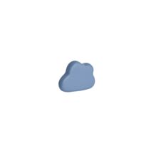 Bouton de meuble Nuage céramique 46 x 35 x 16 mm bleu - BAR PLUS