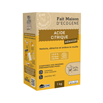 Acide citrique ecocertifié étui ECOGENE 1kg