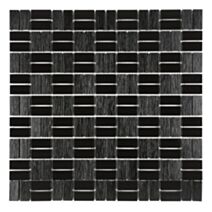 F. 305X305X8MM DUO BRIQUETTES 30X15 ALU BROSSE NOIR