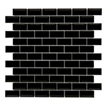 Mosaïque Métro Porcelaine Noir Ep.6mm 30x30cm