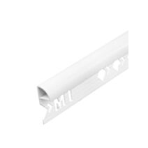 Profilé 1/4 rond fermé Mur PVC blanc 12,5mm/2,5m