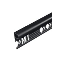 Profilé 1/4 rond fermé Mur PVC noir 8mm/2,5m
