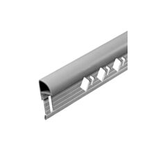 Profilé 1/4 rond fermé Mur PVC gris 8mm/2,5m
