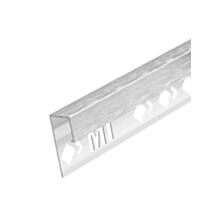 Profilé Mur square brillant brossé Alu 12,5mm/2,5m