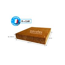 4 Panneaux isolants fibre de bois Ep.10cm 1,22x0,57m R=2,6 - SOPREMA