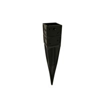 Support Poteau à Enfoncer Plastique 9cm Noir - CERLAND