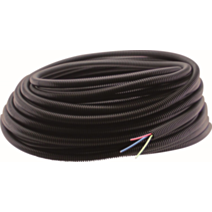 Gaine noir icta préfilée 16g 3x1,5 25m