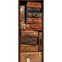 Sticker adhésif de porte Ondoor Valises 204x83cm - PLAGE