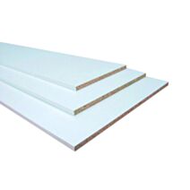 Tablette blanche mélaminée 200 x 40 x 16 mm - ACTIBOIS