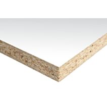 Panneau de bois aggloméré mélaminée prédécoupé 80x60x1,6cm blanc