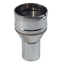 Raccord inox poêle-Tubage flexible 80x80-86 - TEN