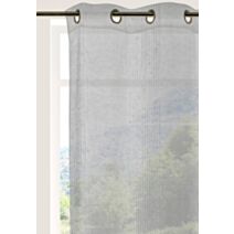 Voile imprimé rayures verticales fils lurex Kuta 140x250cm Gris