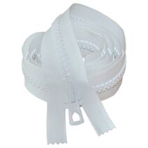 FERMETURE 130 cm pour combinaison 2 zips blanc