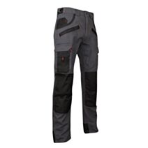 Pantalon gris/noir 38 argile