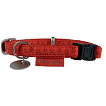 COLLIER REGL MC LEATHER ROUGE 25MM