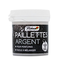 Additif paillettes peinture Argent 30gr