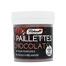 Additif paillettes peinture Chocolat 30gr